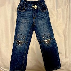 Gap toddler denim with dinosaur design